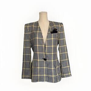 Clueless ASO Cher Alt Plaid Blazer Sz 4/S Light Academia Old Money Classic Prep